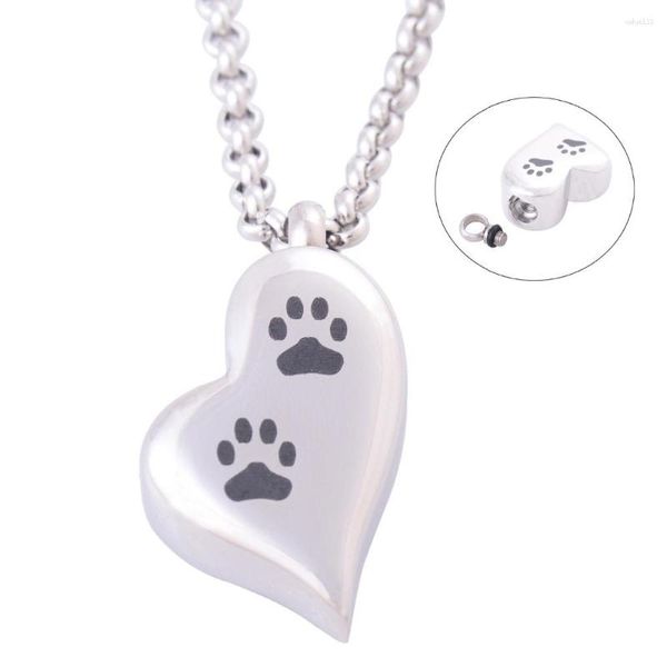 Pendentif Colliers Arrivée Coeur Crémation Bijoux En Acier Inoxydable 316L Collier Mémoire Cheveux Warter Cendres Urnes Souvenir 1048