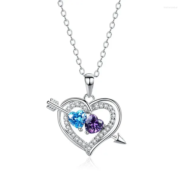 Pendentif Colliers Flèche de l'amour Dieu Collier pour femmes Blanc Or Couleur Plaqué Chandail Chaîne Bijoux De Mode Femme