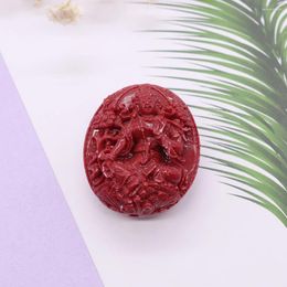 Collares colgantes Resina artificial Red Coral Beads Trabajo hecho a mano Mar natural Bambú Amuleto de la suerte Encantos de Buda para la fabricación de joyas Collar de bricolaje