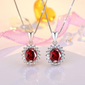 Pendentif Colliers Astuyo Wish Rouge Blanc Cubique Zircone Lien Chaîne Collier Ras Du Cou Pour Femmes Filles Femme Bijoux Présent Cadeau