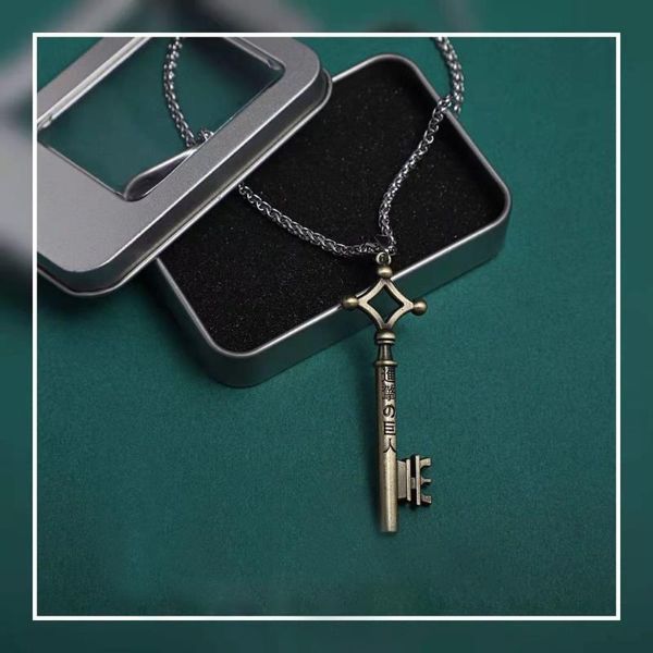 Pendentif Colliers Attaque Sur Titan Clé Collier Pour Femmes 2023 Shingeki No Kyojin Anime Accessoires Titane Bijoux Hommes Cou Chaînes Gi