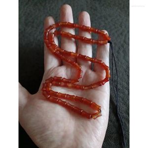 Colliers pendants de bon augure de l'agate rouge long petit collier de bouddha