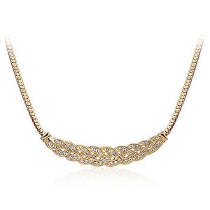 Hanger Kettingen Oostenrijkse Zirconia Crystal Necklace 18kgp Gold Color Dames Charm Merk Sieraden (CN005)