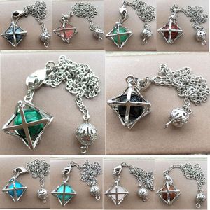 Pendentif Colliers Aventurine Howlite Cristal Cornaline Malachite Oeil de Tigre Goldstone Bleu Sable Cerise Quartz Pendule Perle 7.5