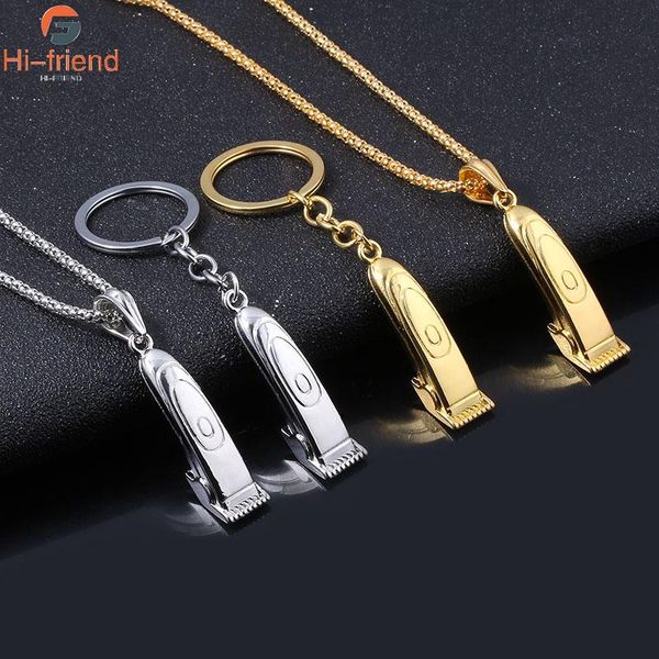 Pendentif Colliers Barber Clipper Métal Cheveux Pendentifs Pour Hommes Cadeau Bijoux Creative