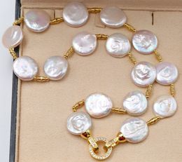 Pendentif Colliers BaroqueOnly forme spéciale naturel Style baroque pièce de monnaie collier de perles blanches pull chaîne/Bracelet/tour de cou boucle d'éclairage NE 230921