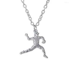 Pendentif colliers accessoires de sport de baseball pendentifs de melon en métal jeux de softball fans cadeau collier personnalisable en gros