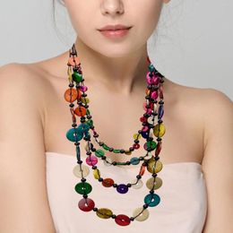 Colliers pendentifs Collier de perles 80cm Strand Déclaration Long Bijoux Femmes Multicolore Multicouche Élégant pour Costume Cosplay Fiançailles