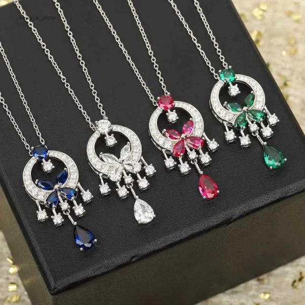 Pendentif Colliers Colliers de perles nouveau classique de haute qualité offre spéciale célèbre marque 925 argent fête bijoux de luxe colliers pour femmes fiançailles papillon pendentif