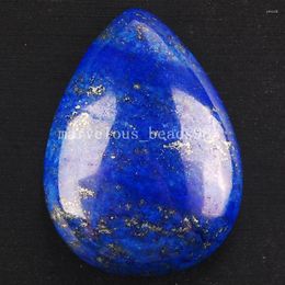 Pendentif Colliers Beaux Bijoux De Mode 24x33mm Naturel Lapis Lazuli Eau Art Goutte Cabochon CAB 1 Pcs MC4289