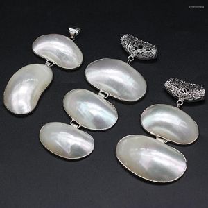 Pendentif Colliers Beaux Bijoux Blanc Nacre Shell Art Oeuf Perle DIY À La Main Charmes Collier Faisant Un Cadeau Exquis