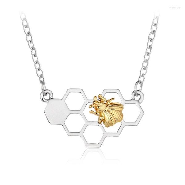 Collares colgantes Bee Honeycomb Collar Charm Accesorios de moda para mujer Regalos del día de la madre