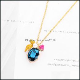 Colliers pendentif Bee Produits de luxe Classique Miel Imitation Perle Fleur Collier Pendentif Drop Livraison Bijoux Pendentifs Dhbbw