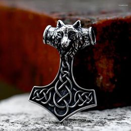 Pendentif Colliers Beier 2024 Design unique en acier inoxydable pour hommes Viking Wolf Animal Bijoux en gros