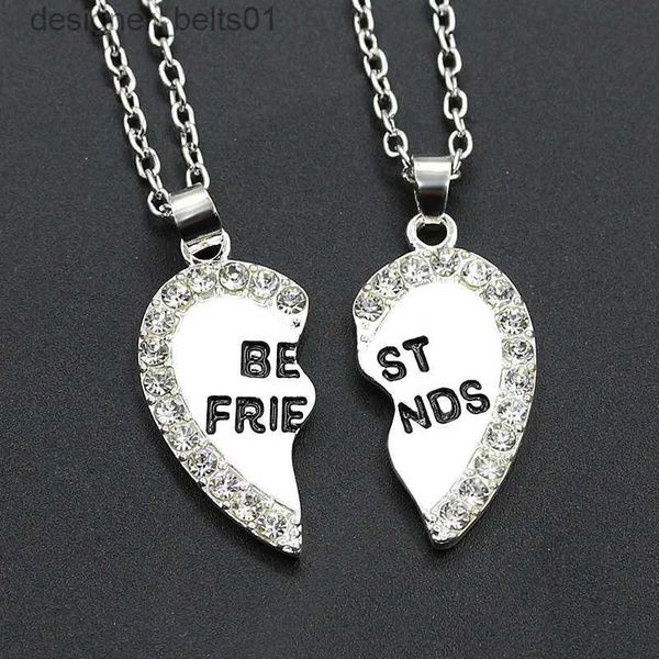 Pendentif colliers meilleurs amis coeur elle pendentif collier unisexe personnalité amitié colliers bijoux cadeau L231215