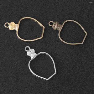 Pendentif Colliers Lunette Fabrication de Bijoux Charme Breloques Ouvertes Pendentifs Diy Artisanat Résine Bouteille Cadre Perles Collier Dangle Bracelets Fiole Alliage