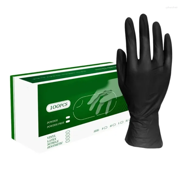 Collares colgantes Guantes de nitrilo desechables negros para la cocina Herramienta de seguridad de jardín de cocina de cocina