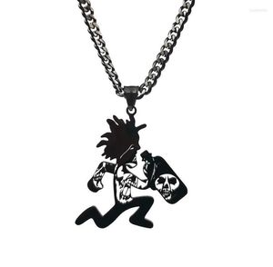 Hanger kettingen zwarte ICP Jeckel Brothers Hatchet Man Charms Mens ketting Juggalo/Juggalette sieraden roestvrijstalen ketting 5 mm 24