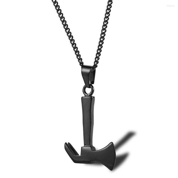 Pendentif Colliers Noir Punk Titanium Acier Outil Marteau Collier Bijoux Pour Lui Avec Chaîne