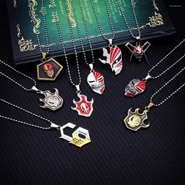 Pendentif Colliers Collier de blanchiment pour femmes hommes Kurosaki Ichigo métal Anime bijoux chaînes ras du cou colliers charme