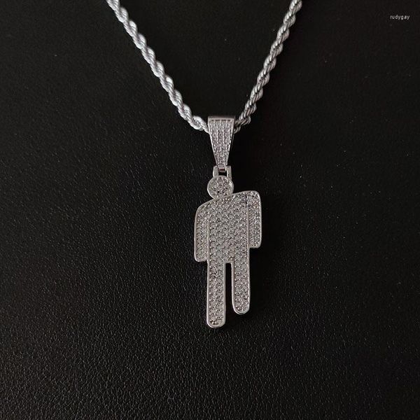 Pendentif Colliers Blohsh Collier Pour Hommes En Acier Inoxydable Fans Humains Cadeau Punk Hip-Hop Bijoux Mode Coréenne