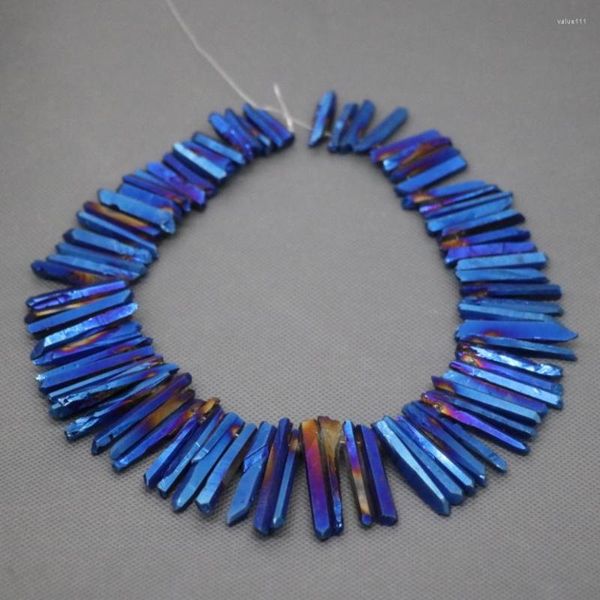 Collares colgantes Cristal azul Titanio AB Blas de cuarzo de curación