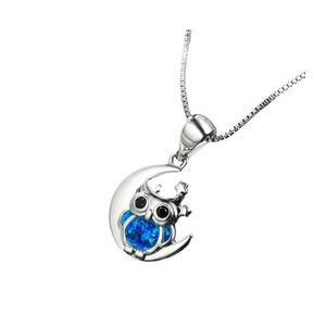 Hanger kettingen blauwe opaal ketting boho sier kleur dierenketen voor vrouwen schattige ster maan Owl bruiloft necklac yzedibleshop drop del dhojp