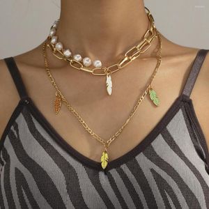 Pendentif Colliers Bohême Couleur Or Plusieurs Styles Collier Pour Femmes À La Mode Multicouche Perle Coeur Ensemble Bijoux De Fête Cadeaux