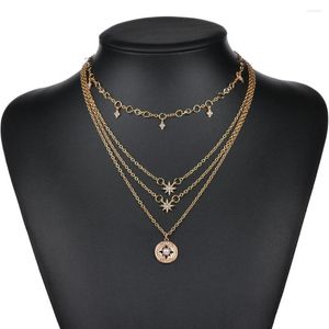 Collares colgantes Fashion Bohemian Creative Star Pearl Collar Cabello multicapa Regalo para joyas de Gilr Mom