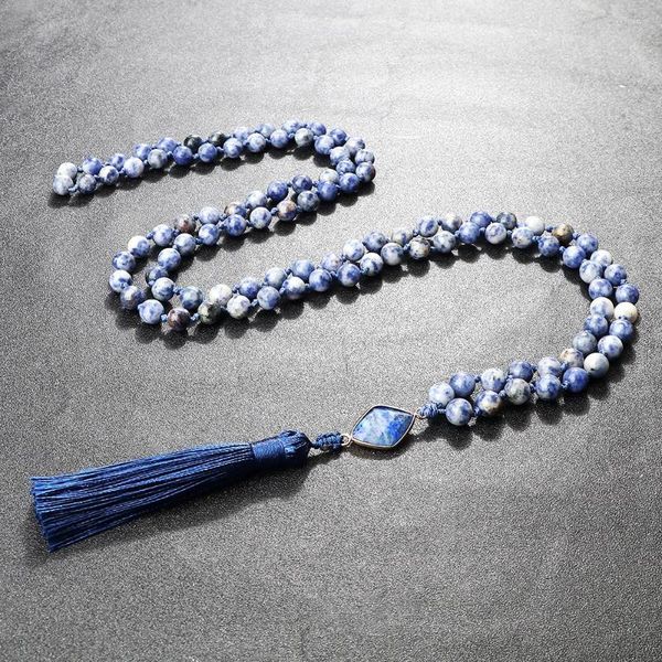 Pendentif Colliers Bohème Mala Perles Collier Pour Femmes Hommes Rétro À La Main Tressé Noué Perlé Chaîne Tibétain Bouddha Yoga Nature Bijoux