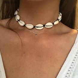 Hanger Kettingen Boheemse Natuurlijke Schelp Ketting Voor Vrouwen Porcelein Charme Schelp Kraag Choker Strand Boho Zomer Kettingen Sieraden CollaresL242313