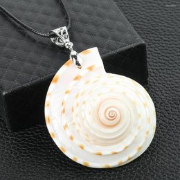 Pendentif Colliers Style Bohème Bijoux Poli Conque Shell Nacre Corde Chaîne Mode Femmes Naturel Matériel Collier