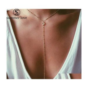 Hanger kettingen Boheemse kleine y gelaagdheid ketting mode strand goud gevuld cz charm vrouwen dames vintage sieraden geschenken kwast cha dh2zu