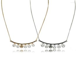 Anhänger Halsketten Boho Perlen Charm Kurze Kette Halskette mit Gold- und Silberfarbe für Frauen Hochzeit Schmuck Großhandel