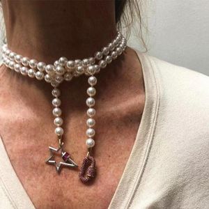 Anhänger Halsketten Boho Perle Lange Halskette Vielfalt Tragen Zirkon Kristall Spirale Frauen 2023 Neueste Design Hohe Schmuck Handmade