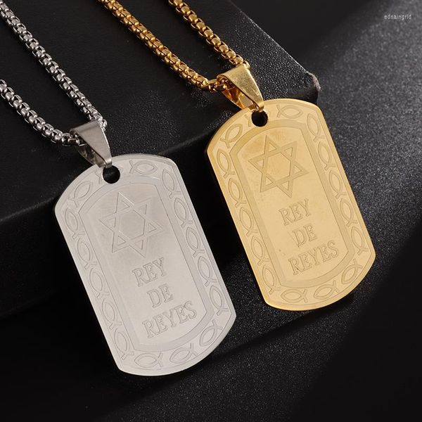 Pendentif Colliers Boutique Star Of David Hexagram Militaire Marque Hommes Personnalité Simple Bijoux