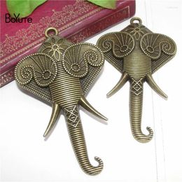 Collares colgantes BoYuTe (10 unidades/lote) venta al por mayor de aleación de Metal 81 47MM grandes dijes de elefante accesorios de joyería hechos a mano Diy