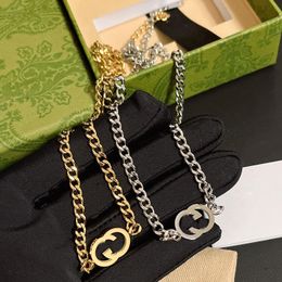 Marque coeur lettre pendentif collier Design pour femmes argent colliers Vintage Design cadeau longue chaîne amour Couple famille bijoux collier celtique S