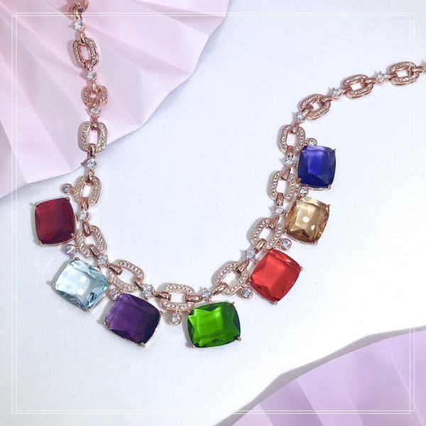 Collares pendientes Joyería de marca Tendencia de moda Temperamento de gama alta Collar rojo Mujeres Color Banquete Baile Fiesta QualityPendant Elle22