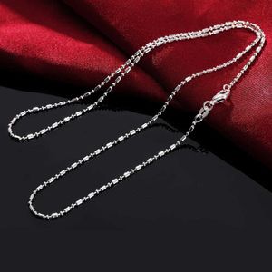 Hangende kettingen gloednieuwe stijl 925 Sterling Silver 16/30 inch bamboe keten dames ketting voor mannen van hoge kwaliteit bruiloft hangerse juwelsel231225