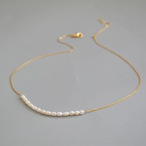 Pendentif Colliers Laiton avec or 18 carats naturel véritable collier de perles Wowen bijoux concepteur de fête T Show robe de piste japon mode coréenne 230831