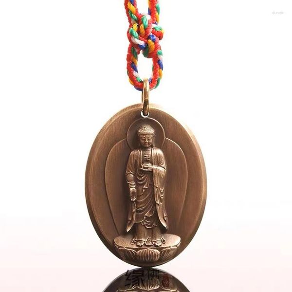 Collares colgantes bronce amitabha buddha trees occidentales tres sabios collar de collar