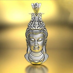 Hanger Kettingen Boeddhisme Guanyin Boeddha Hoofd Amulet Goed Geluk Sieraden Accessoires Geschenken