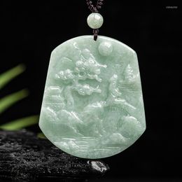 Pendentif Colliers Birman Naturel Un Jade Sculpté Collier Cadeau Bijoux Certificat