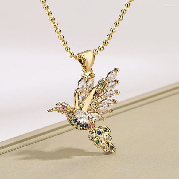 Pendentif Colliers ACHETER 2023 Mode Coréenne Liberté Oiseau Or Couleur En Acier Inoxydable Chaîne Collier Pour Les Femmes Cadeau D'anniversaire