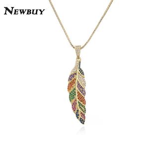 Pendentif Colliers ACHETER Vintage Feuille Charme Collier Pour Femmes Hommes CZ Hip Hop Punk Style Bijoux En Gros