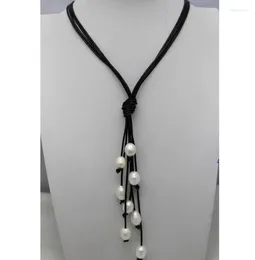 Colliers à pendentif peuvent sélectionner la couleur, bijoux de Style, vente en gros, collier de perles d'eau douce blanches, 20 pouces