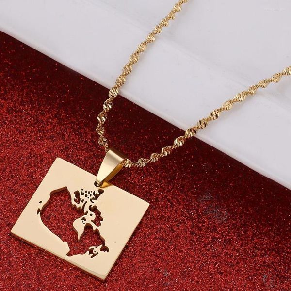 Collares pendientes Canada Map Jewelry For Women Country Maps Of Canadian Chain