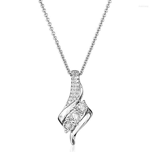 Pendentif Colliers CAOSHI Style moderne Collier élégant Femme Bijoux de fiançailles avec éblouissant Zirconia Accessoires de mode Cadeau à la mode