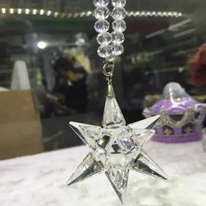 Colliers de pendentif Car Pendant Snowflake Crystal Meteor Hammer Fashion Crystal From Snowflake Creative Products 240410